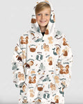 Cute Kids Horoscope Wearable Bamboo Blanket Hoodie