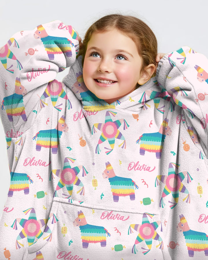 Personalisierte Name Piñata zerschlagen Bambus-Deckenhoodie