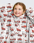 Baufahrzeuge Ladungen voller Liebe tragbarer Bambus-Decken-Hoodie