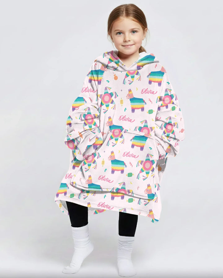 Personalisierte Name Piñata zerschlagen Bambus-Deckenhoodie