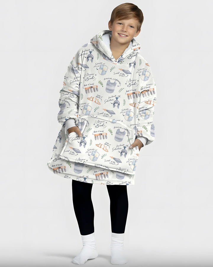 Ephesians 6:10-18 Armor of God Wearable Blanket Hoodie