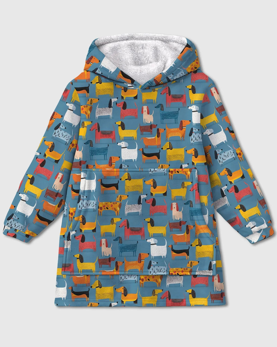 Whimsical Dachshund Wearable Bamboo Blanket Hoodie