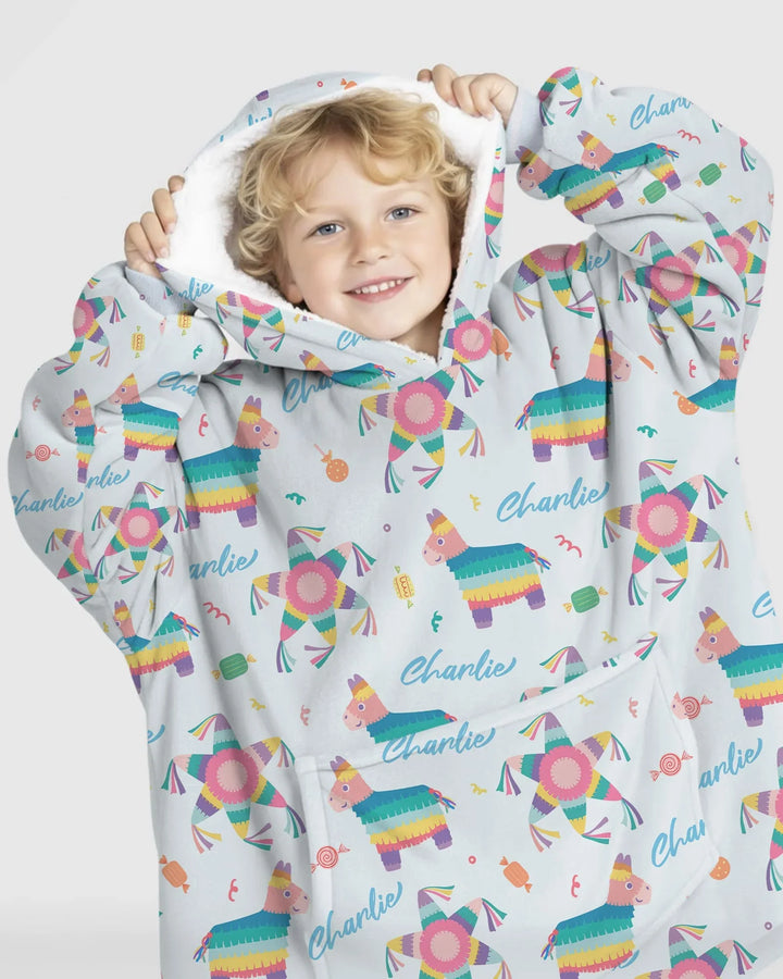 Personalisierte Name Piñata zerschlagen Bambus-Deckenhoodie