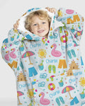 Custom Name Summer is Fun Blanket Hoodie