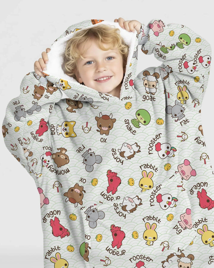 Kawaii Zodiac Wearable Blanket Hoodie