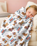 Red, White & Wiener Bamboo Blanket