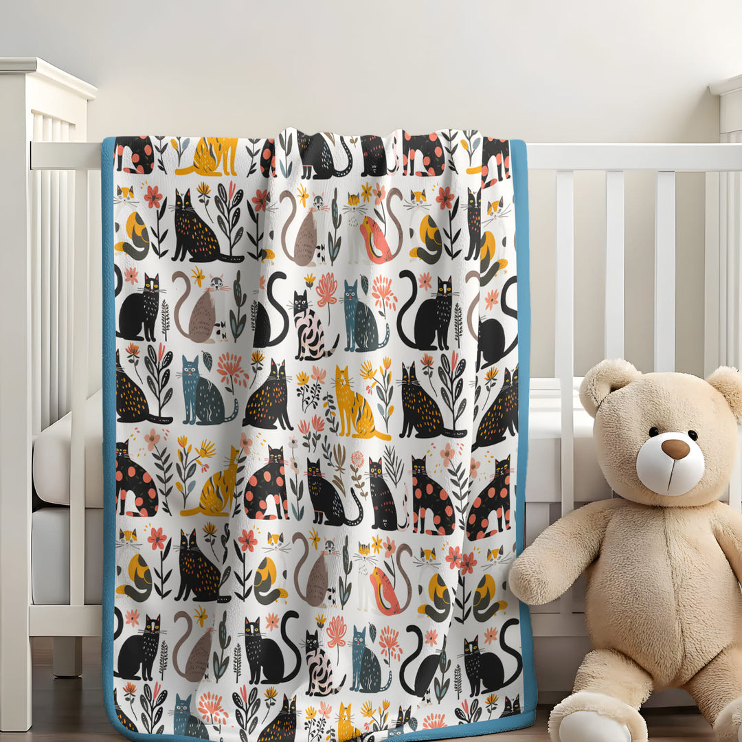 Botanical Cats Blanket