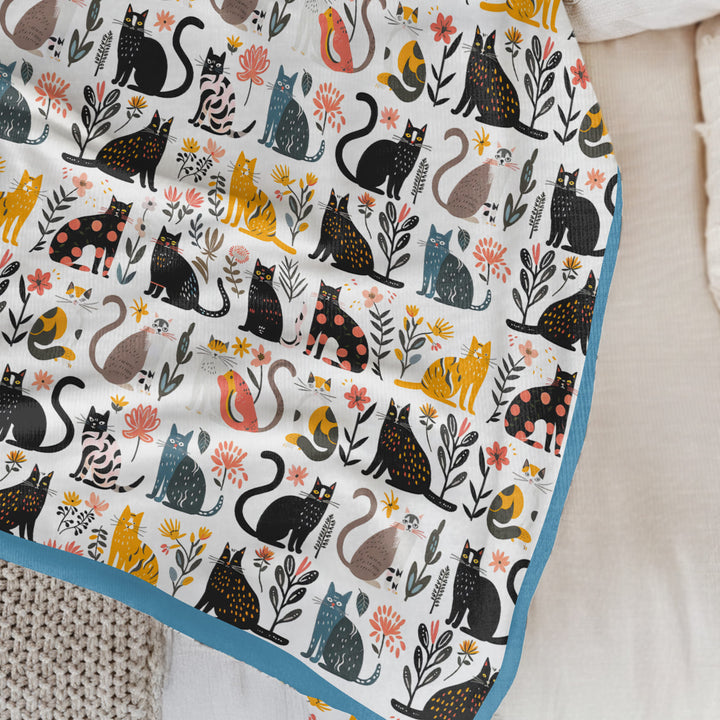Botanical Cats Blanket