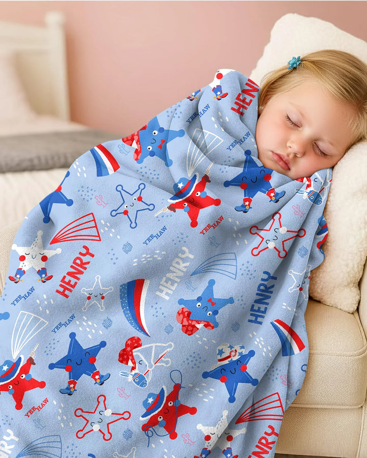 Howdy America Star Bamboo Blanket