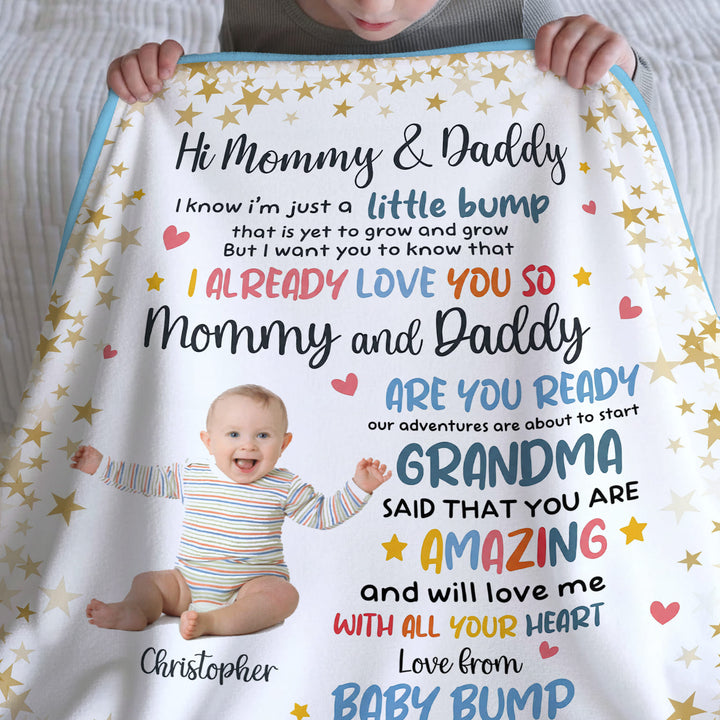 I Know I'm Just A Little Bump Toddler Blanket