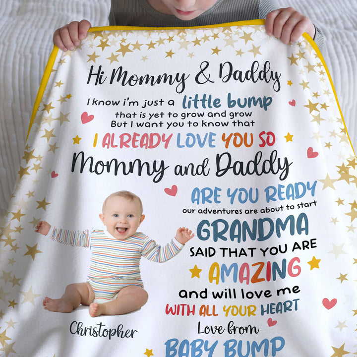 I Know I'm Just A Little Bump Toddler Blanket