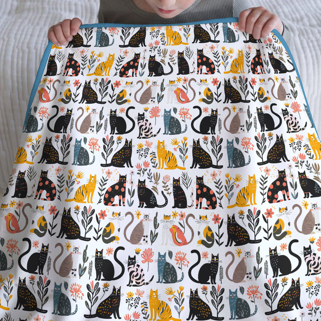 Botanical Cats Blanket