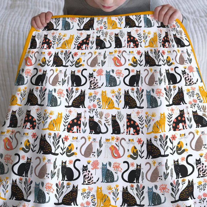 Botanical Cats Blanket