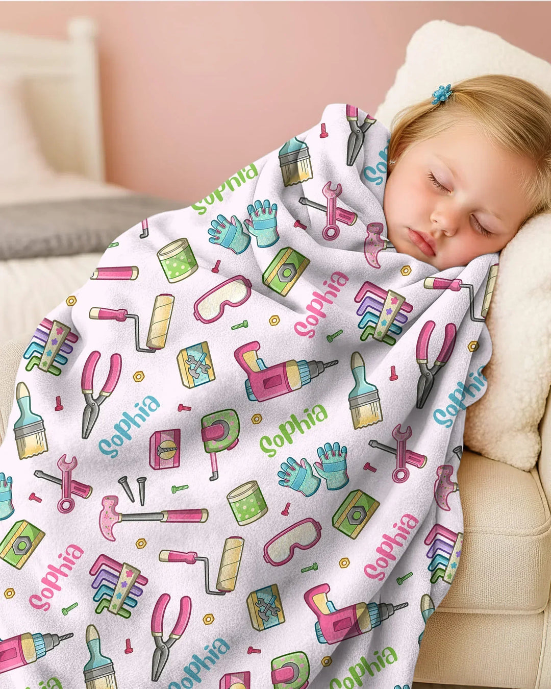 Custom Name Dad & Me Fixer Crew Bamboo Blanket