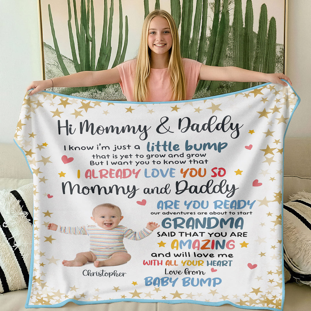 I Know I'm Just A Little Bump Toddler Blanket