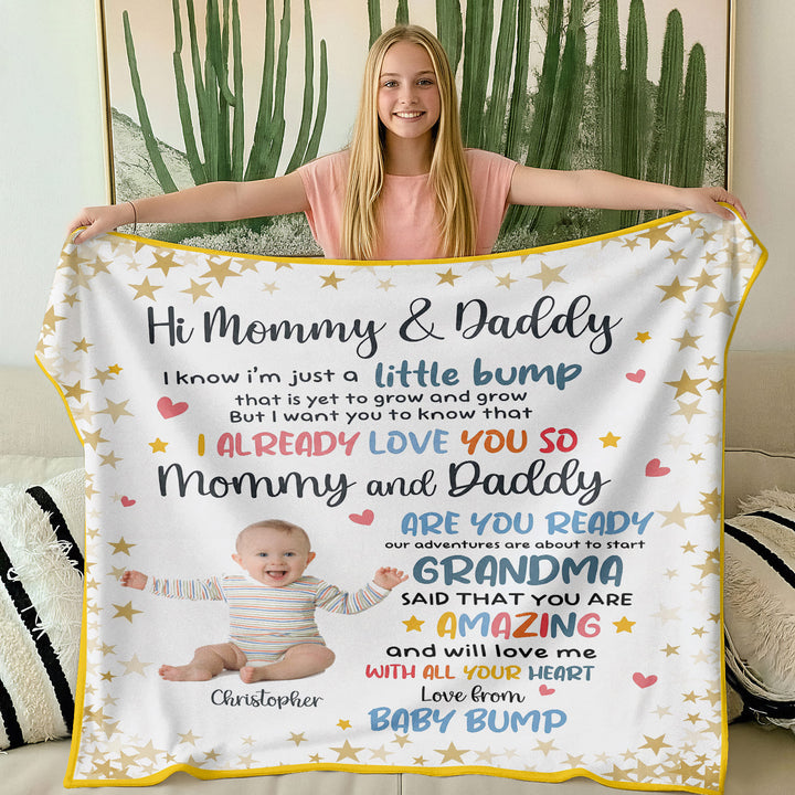 I Know I'm Just A Little Bump Toddler Blanket