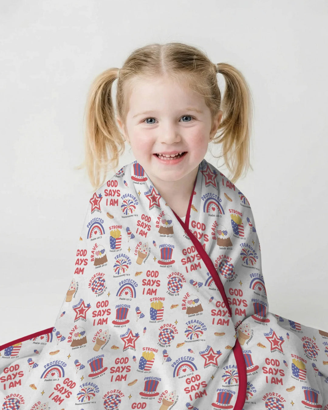 God Says I Am - America 250th Anniversary Bamboo Blanket