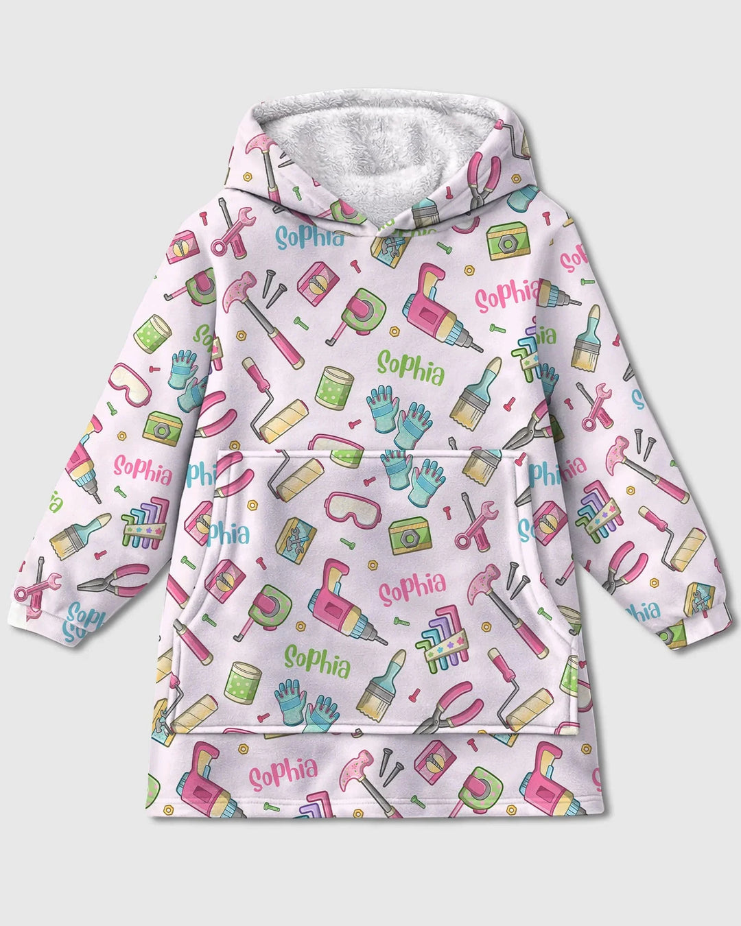 Custom Name Dad & Me Fixer Crew Bamboo Blanket Hoodie