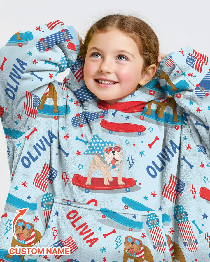 Joyful American Skates Custom Bamboo Blanket Hoodie