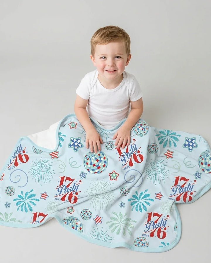 Land Of Free Family Matching Bamboo Blanket