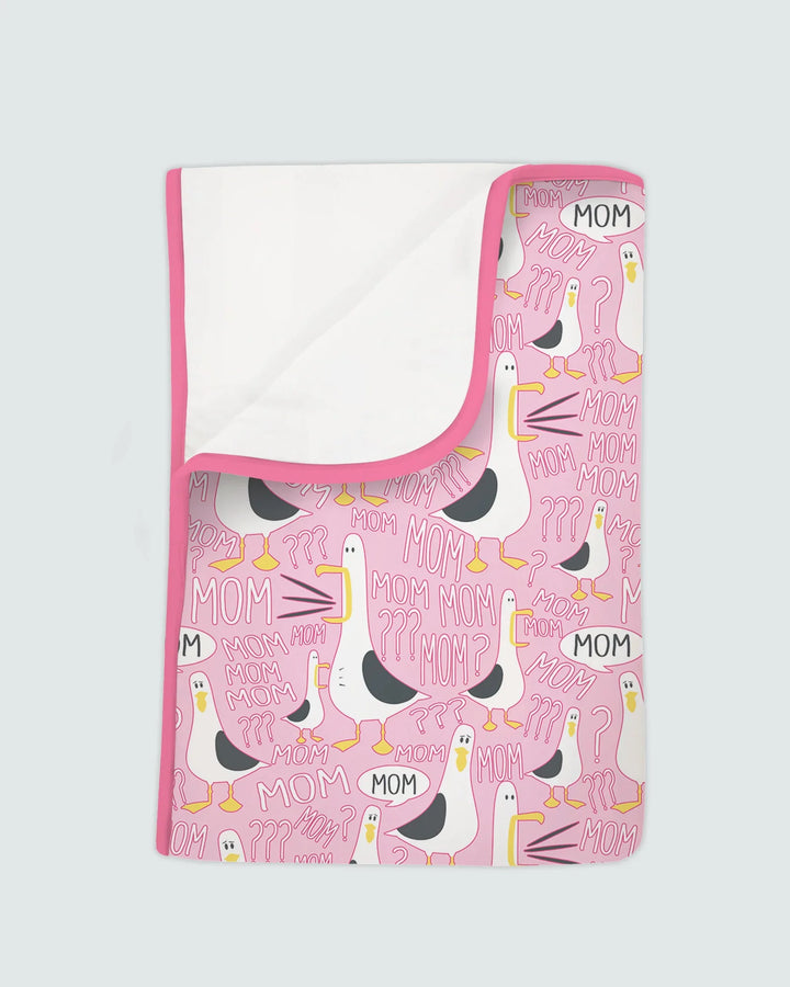Funny Seagull MOM Bamboo Blanket