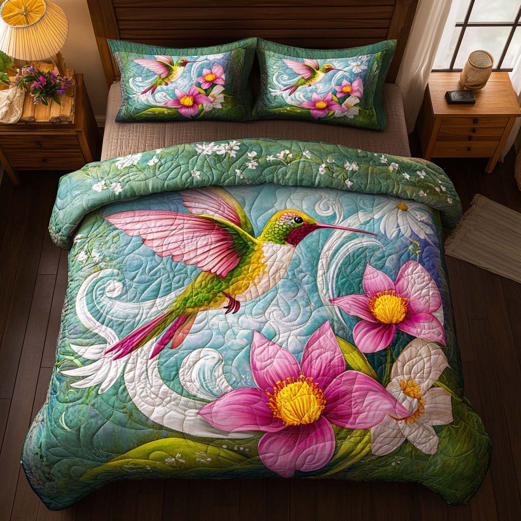 Blooming Garden Bliss Bamboo Quilt Bedding Set