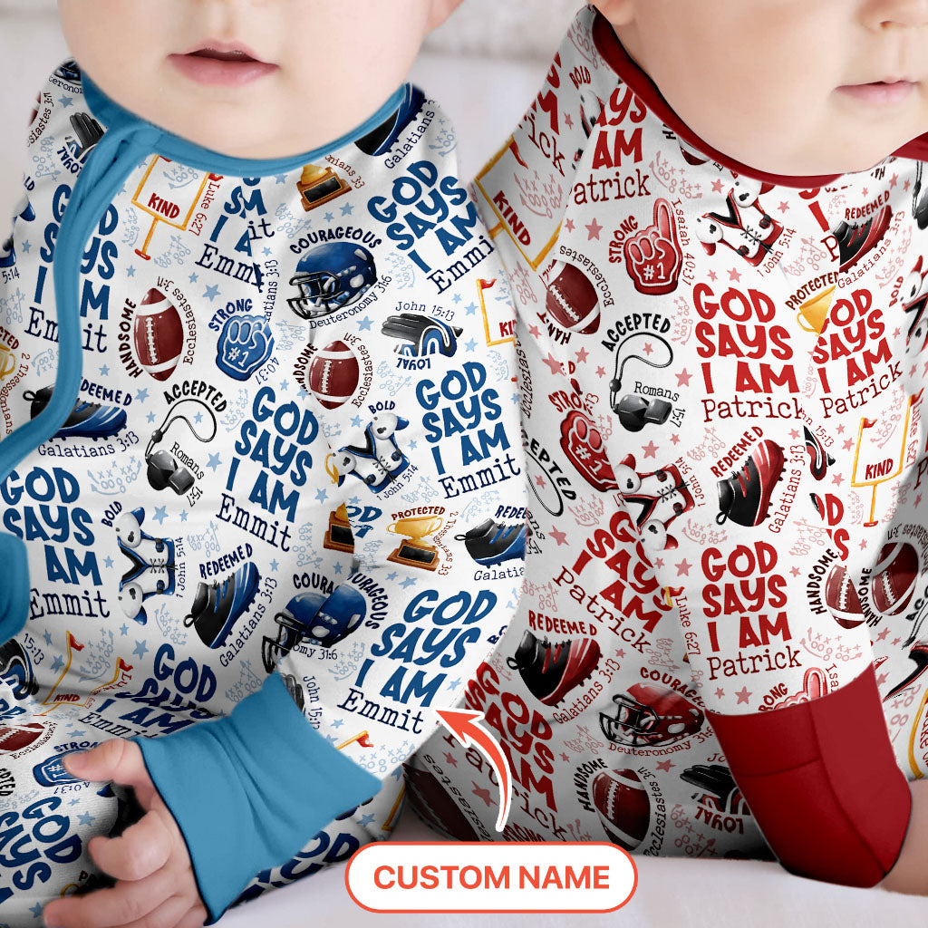 God Says I Am Touch Down Time Custom Name  Convertible Zippy