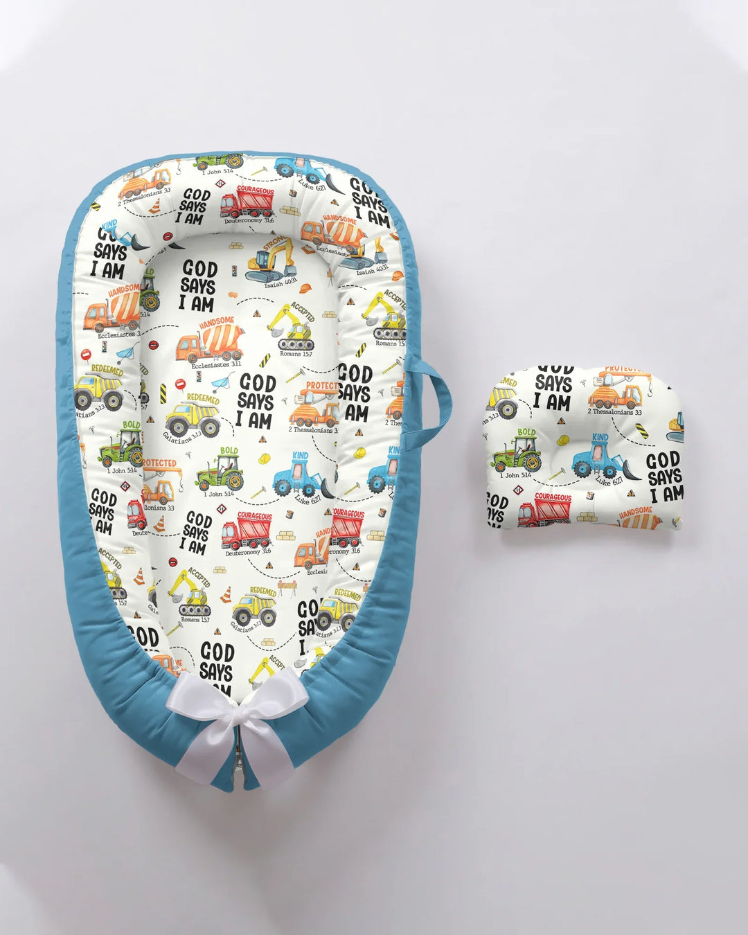 God Says I Am Boy Bamboo Baby Nest Bed