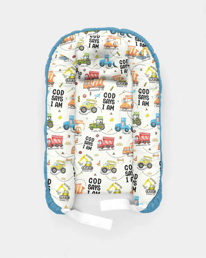 God Says I Am Boy Bamboo Baby Nest Bed