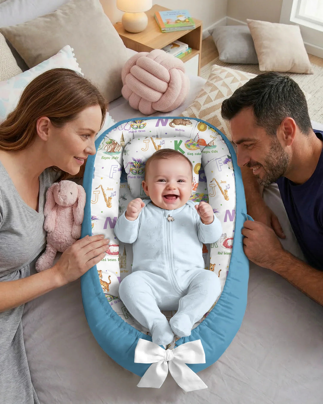 Alphabet of Lousiana Bambus Baby-Nestchen-Bett