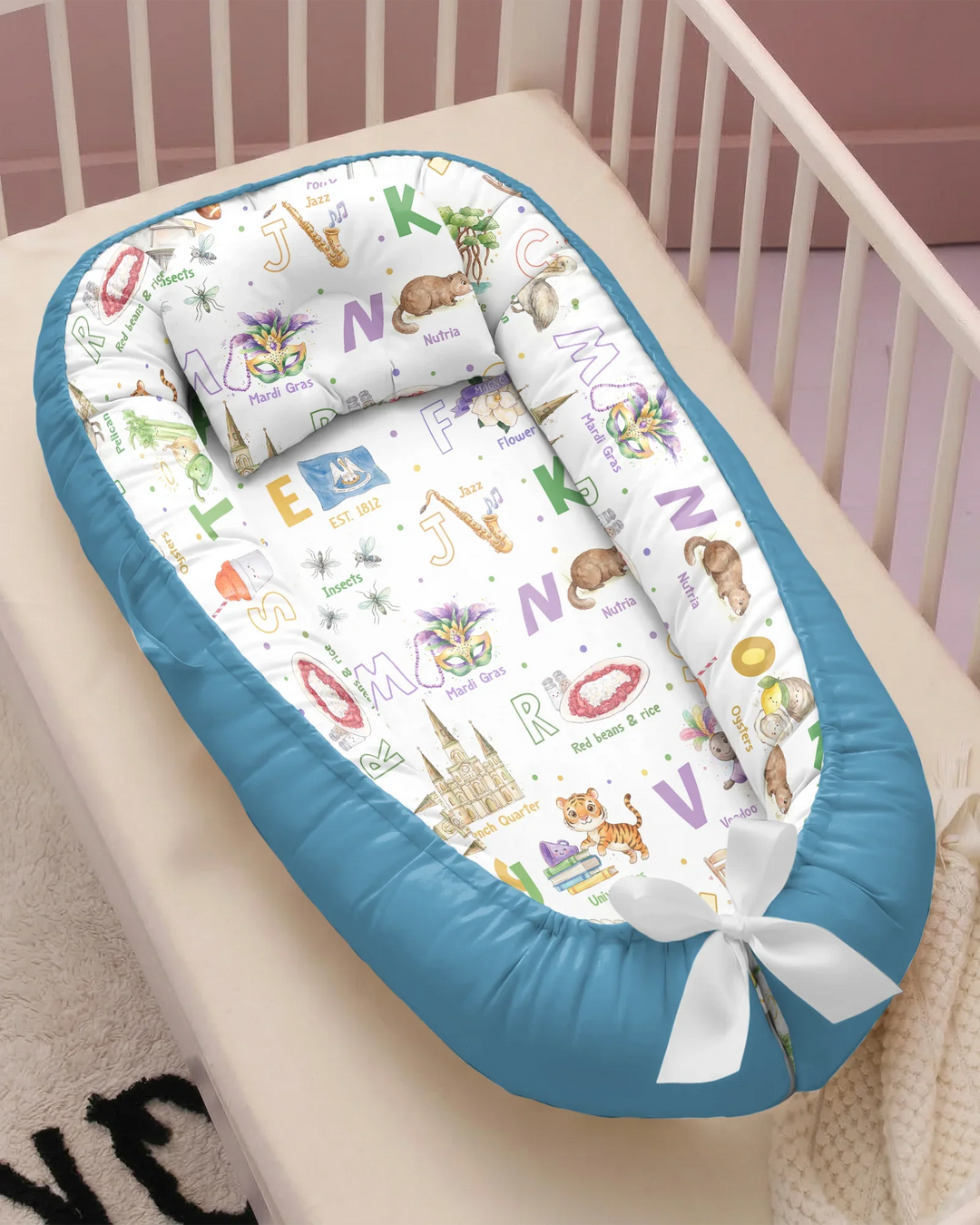 Alphabet of Lousiana Bambus Baby-Nestchen-Bett