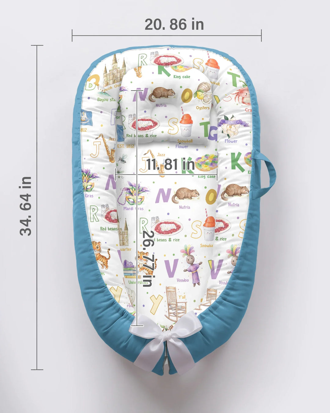 Alphabet of Lousiana Bambus Baby-Nestchen-Bett