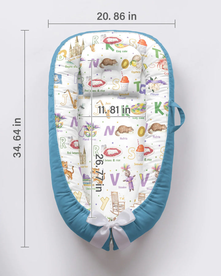 Alphabet of Lousiana Bambus Baby-Nestchen-Bett