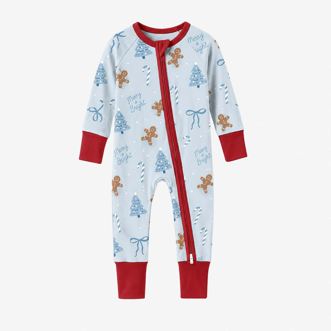 Blue Gingerbread Christmas Bamboo Convertible Zippy