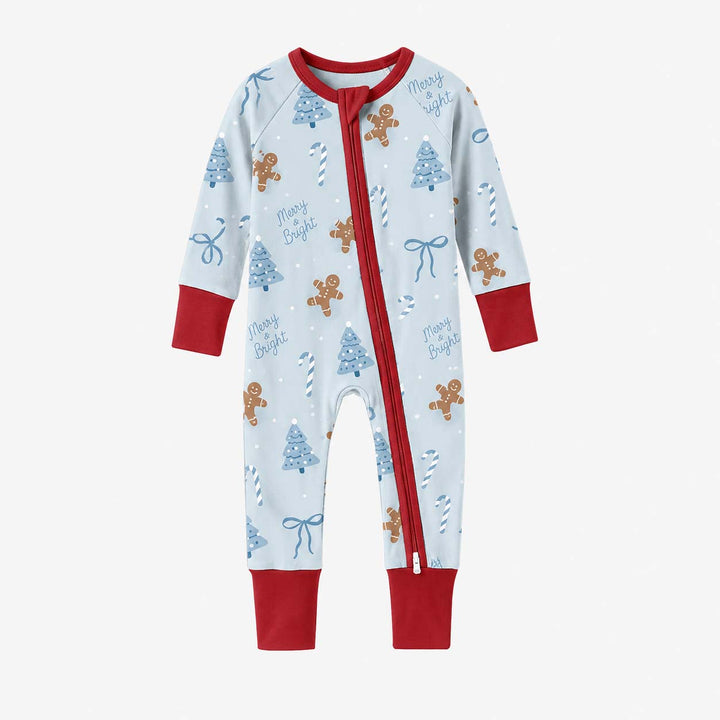 Blue Gingerbread Christmas Bamboo Convertible Zippy