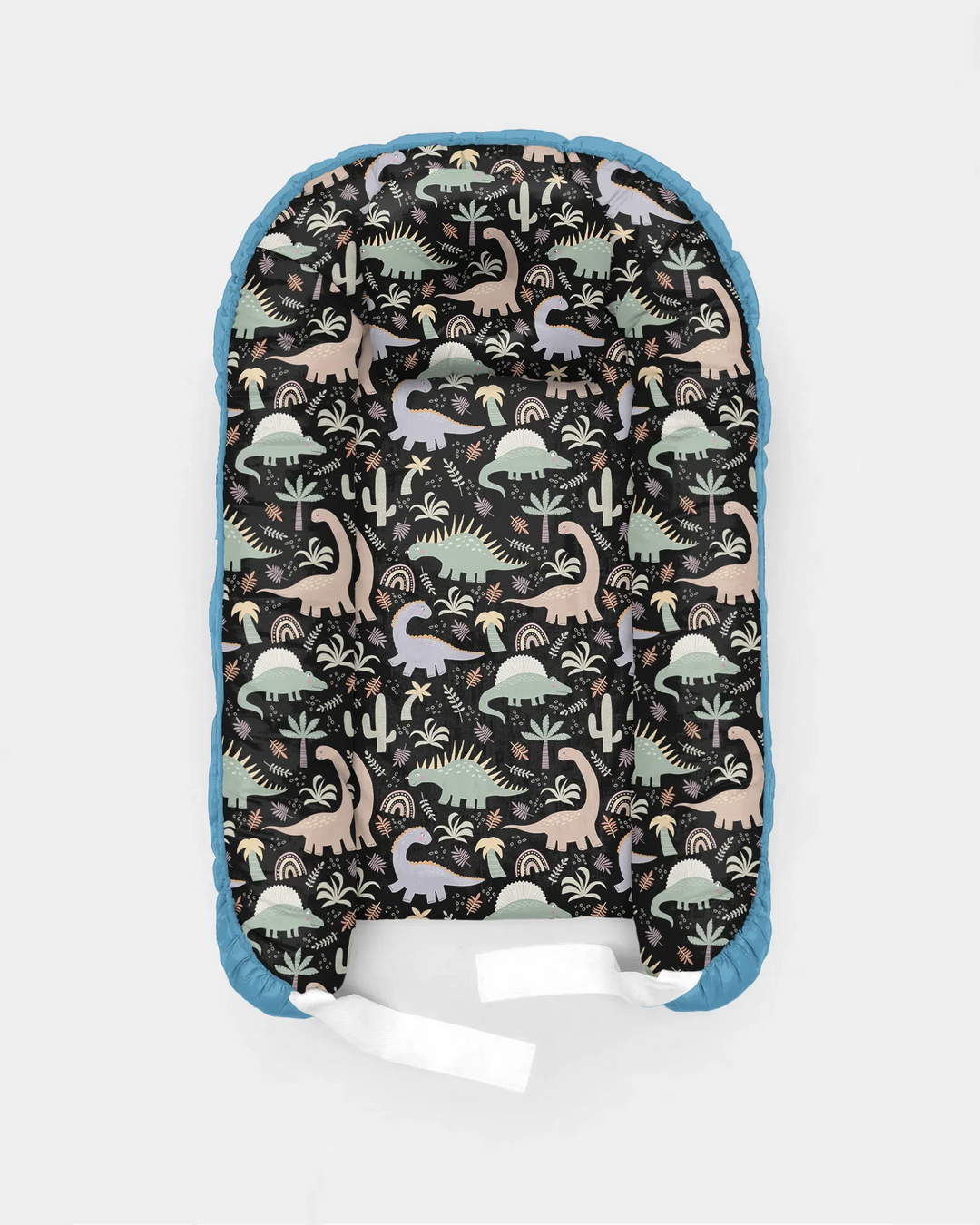 Navy Jurassic Jungle Bamboo Baby Nest Bed