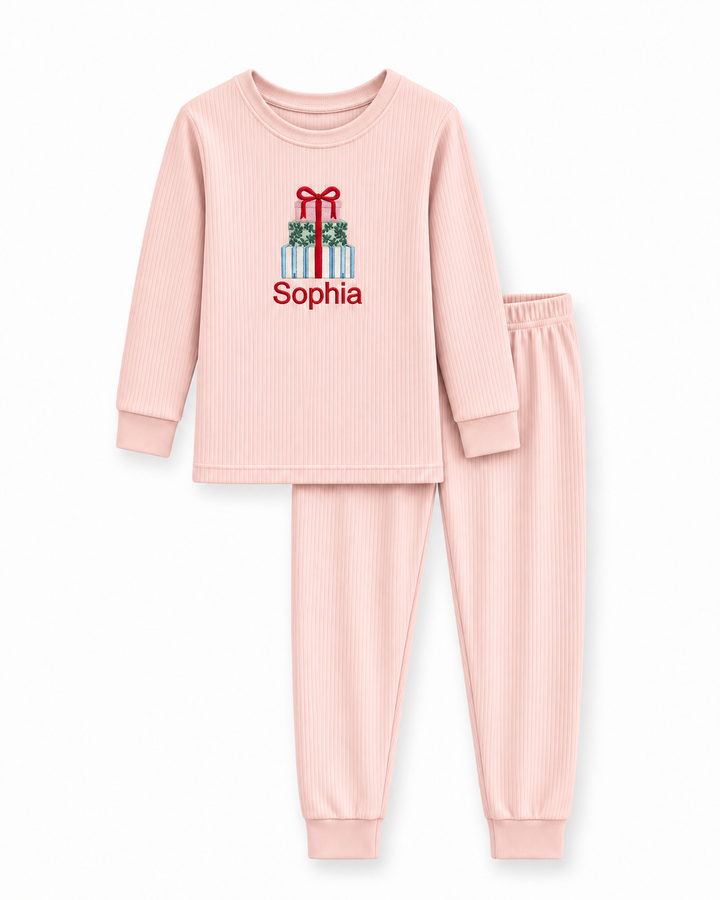Conjunto de pijama de dos piezas de bambú con mangas largas, plantilla PERSONALIZADA