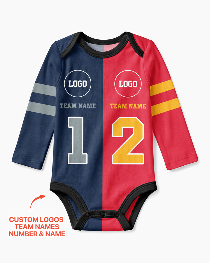 Football Rivalry Family Personalized Bamboo Bodysuit