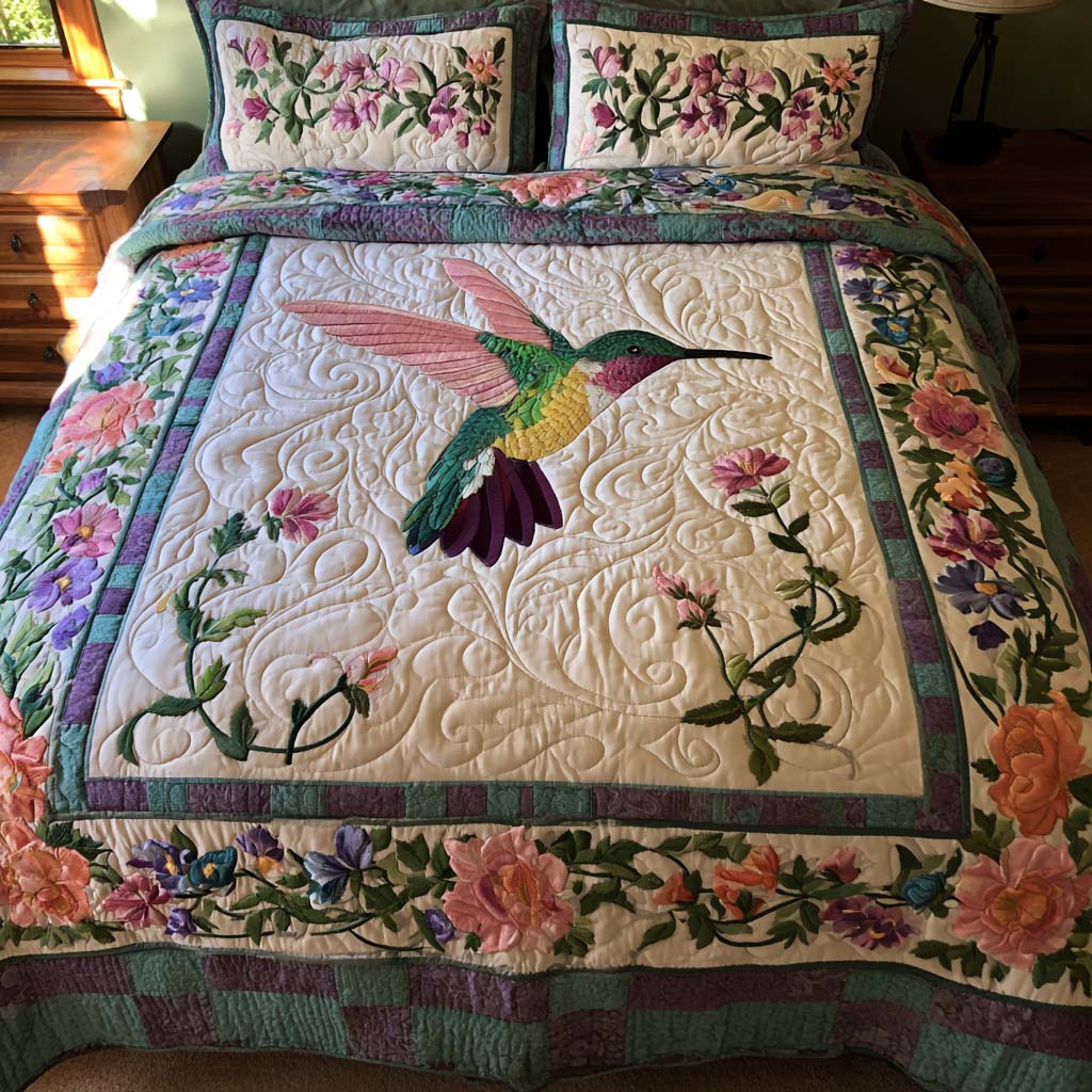 Botanical Beauty Collection Bamboo Quilt Bedding Set
