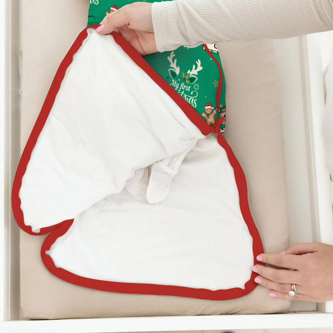 Benutzerdefinierter Name "My Deer First's Christmas" für Jungen - Schlafsack