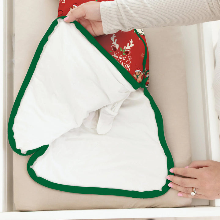 Benutzerdefinierter Name "My Deer First's Christmas" für Jungen - Schlafsack