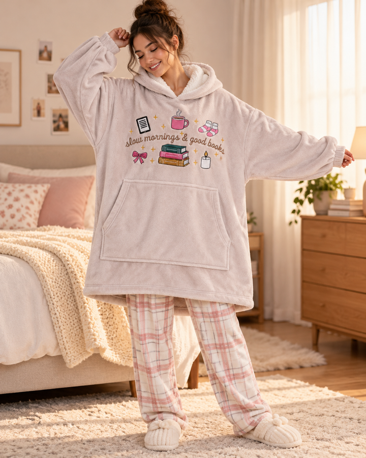 Plantilla de Sudadera Manta de Bambú Personalizada