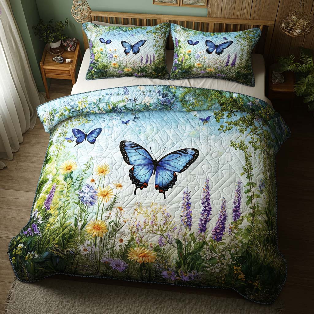 Butterfly Nature Escape Bamboo Quilt Bedding Set