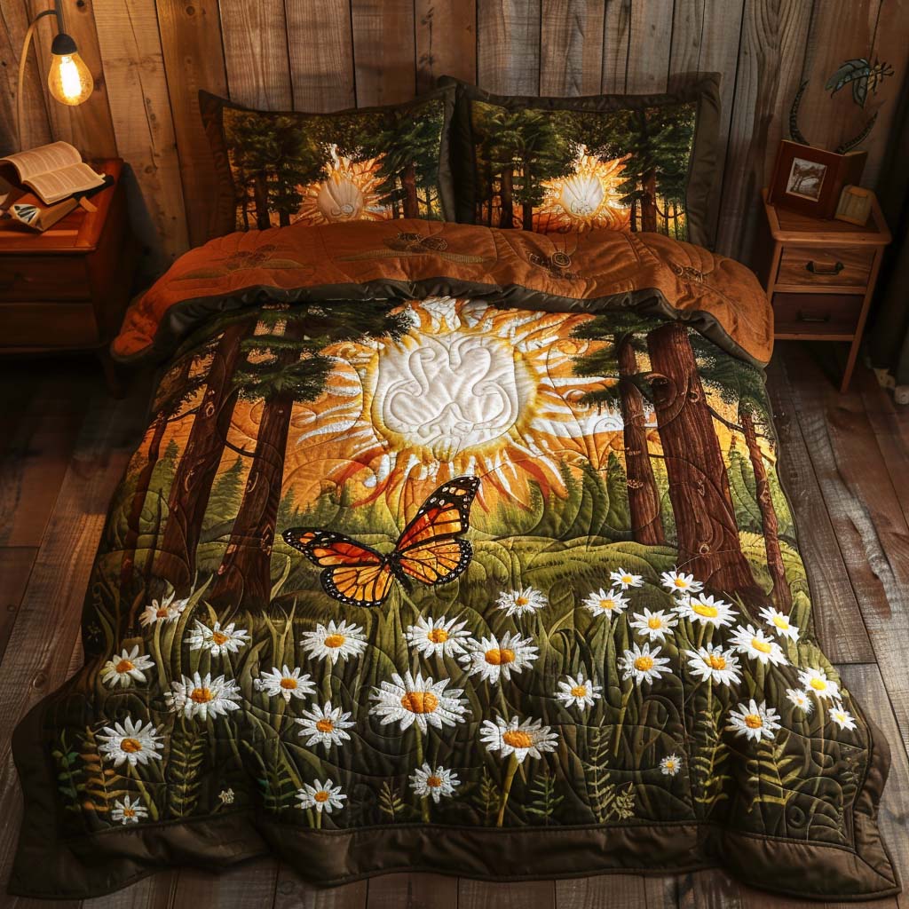 Butterfly Peace Journey Bamboo Quilt Bedding Set