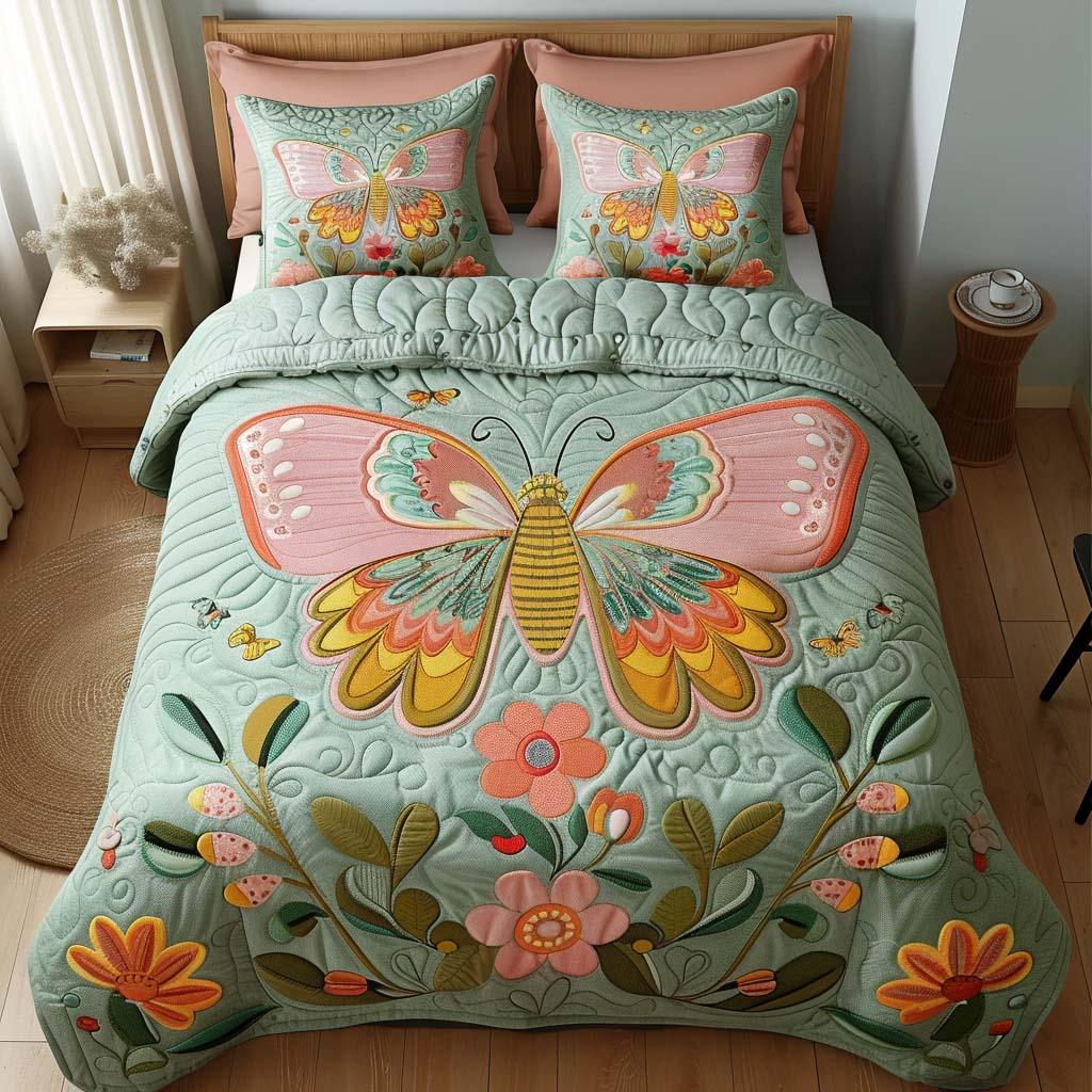 Butterfly Summer Dreams Bamboo Quilt Bedding Set