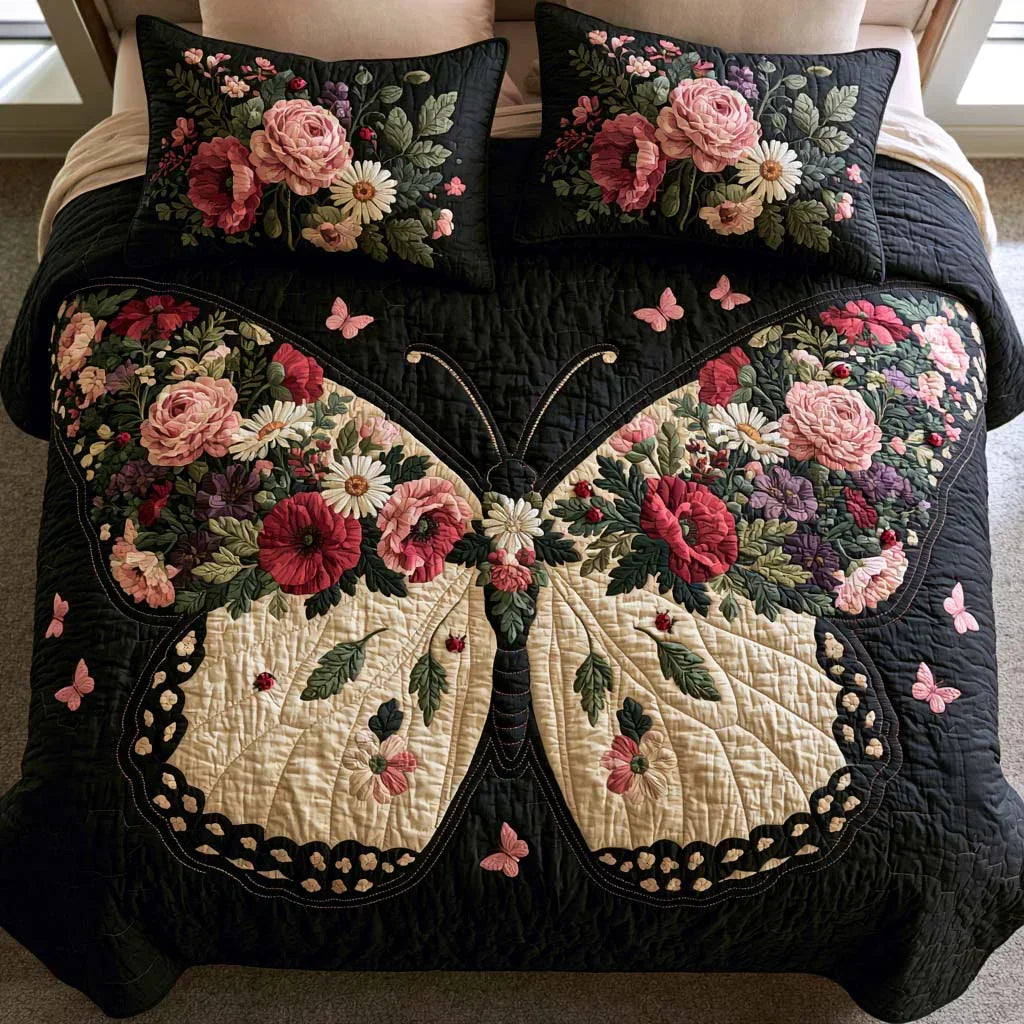 Butterfly Wild Beauty Bamboo Quilt Bedding Set
