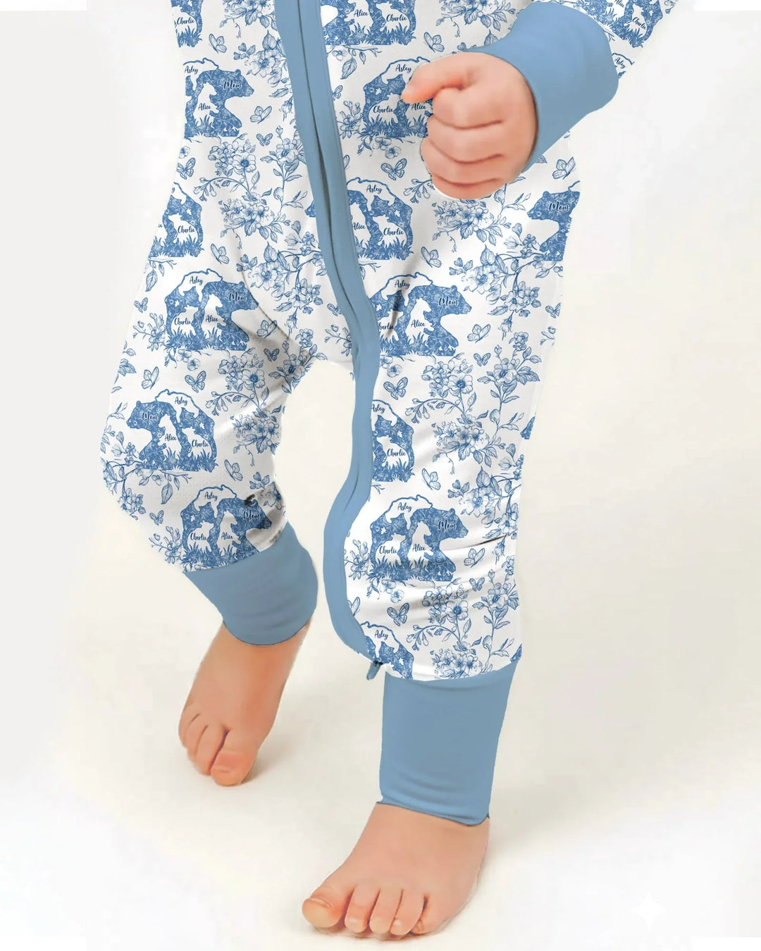 Custom Name Mama Bear Toile Convertible Zippy
