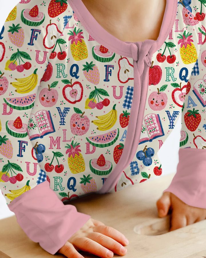 Back To School Fruit Alphabet Bamboo Convertible Zippy