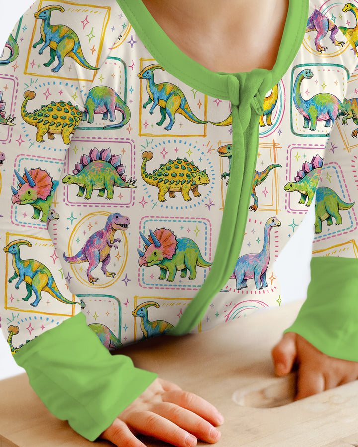Whimsical Dinosaurs Bamboo Convertible Zippy