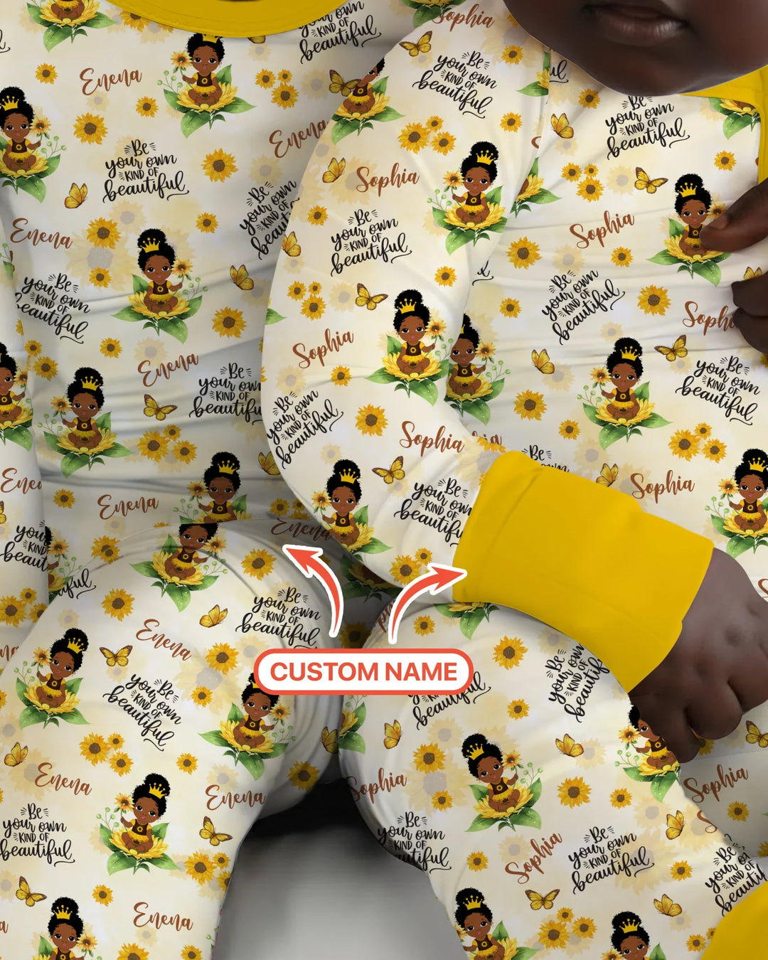 Custom Name Sunflower Queen Bamboo Convertible Zippy